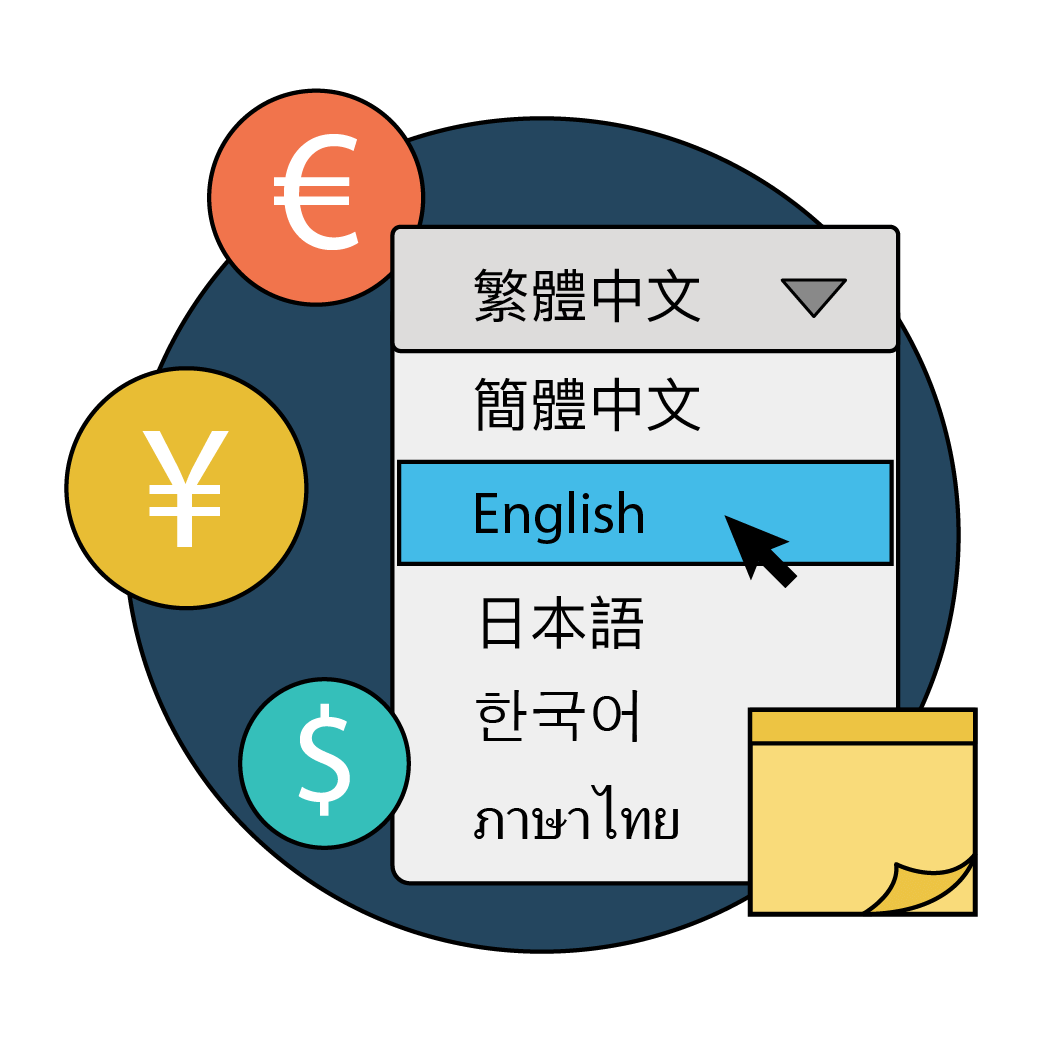 多語系、多貨幣